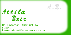 attila mair business card